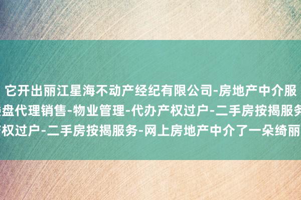 它开出丽江星海不动产经纪有限公司-房地产中介服务-房地产经纪-一手楼盘代理销售-物业管理-代办产权过户-二手房按揭服务-网上房地产中介了一朵绮丽的花